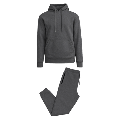 Men’s Soft Fleece Cotton Blend Pullover Hoodie & Sweatpants Jogging Set