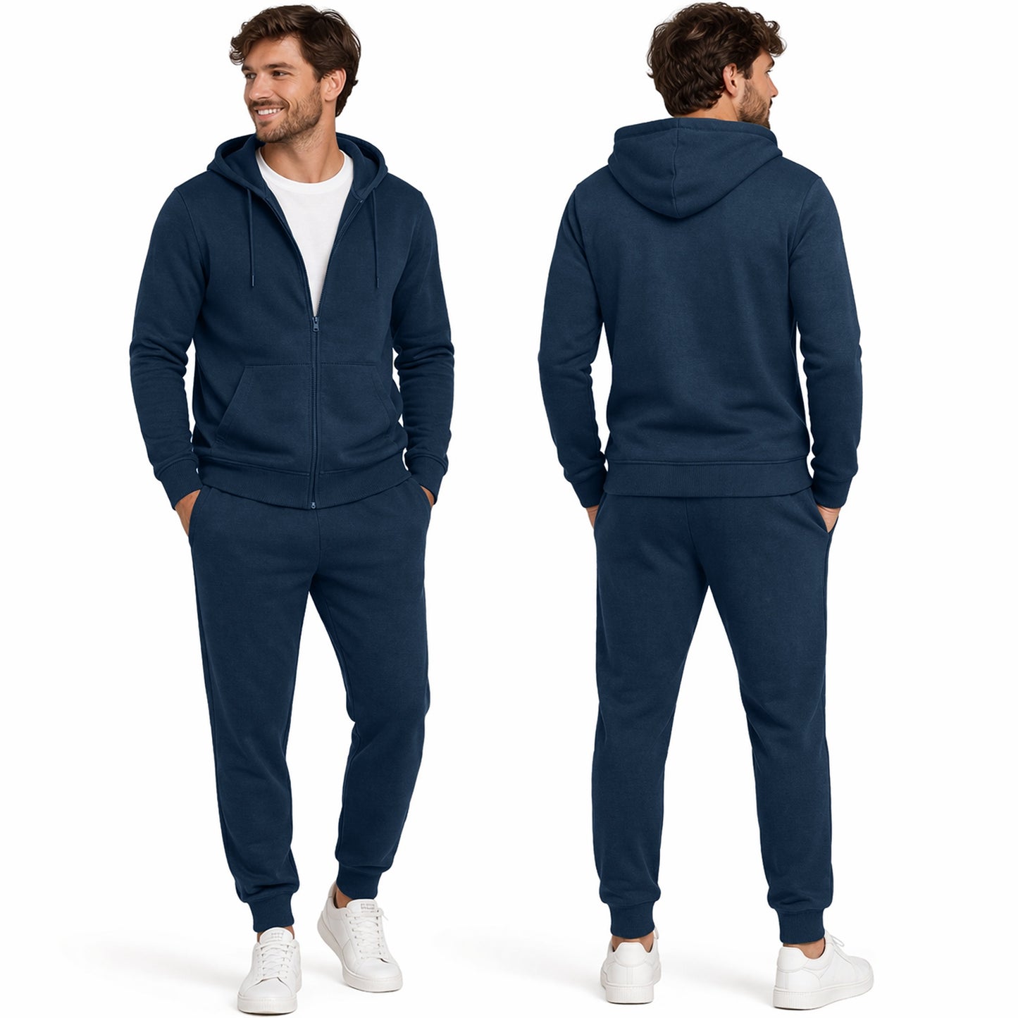 Men's French Terry Hoodie & Jogger Set (Sizes, S - 3XL)