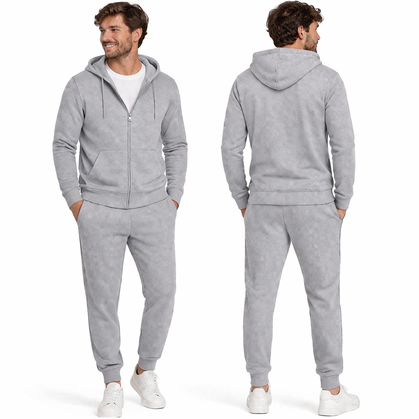 Men's French Terry Hoodie & Jogger Set (Sizes, S - 3XL)