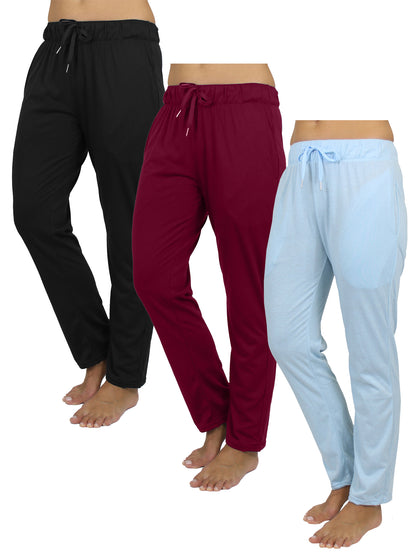 Women's 3-Pack Loose Fit Classic Lounge Pants (Sizes, S-3XL)