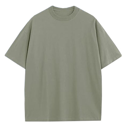Men's Oversized Heavyweight Cotton Crew Neck Short Sleeve Tshirts Loose Fit Tops (S-3XL)
