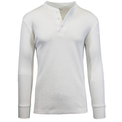 Mens Long Sleeve Henley Thermal Tee (S-3XL)