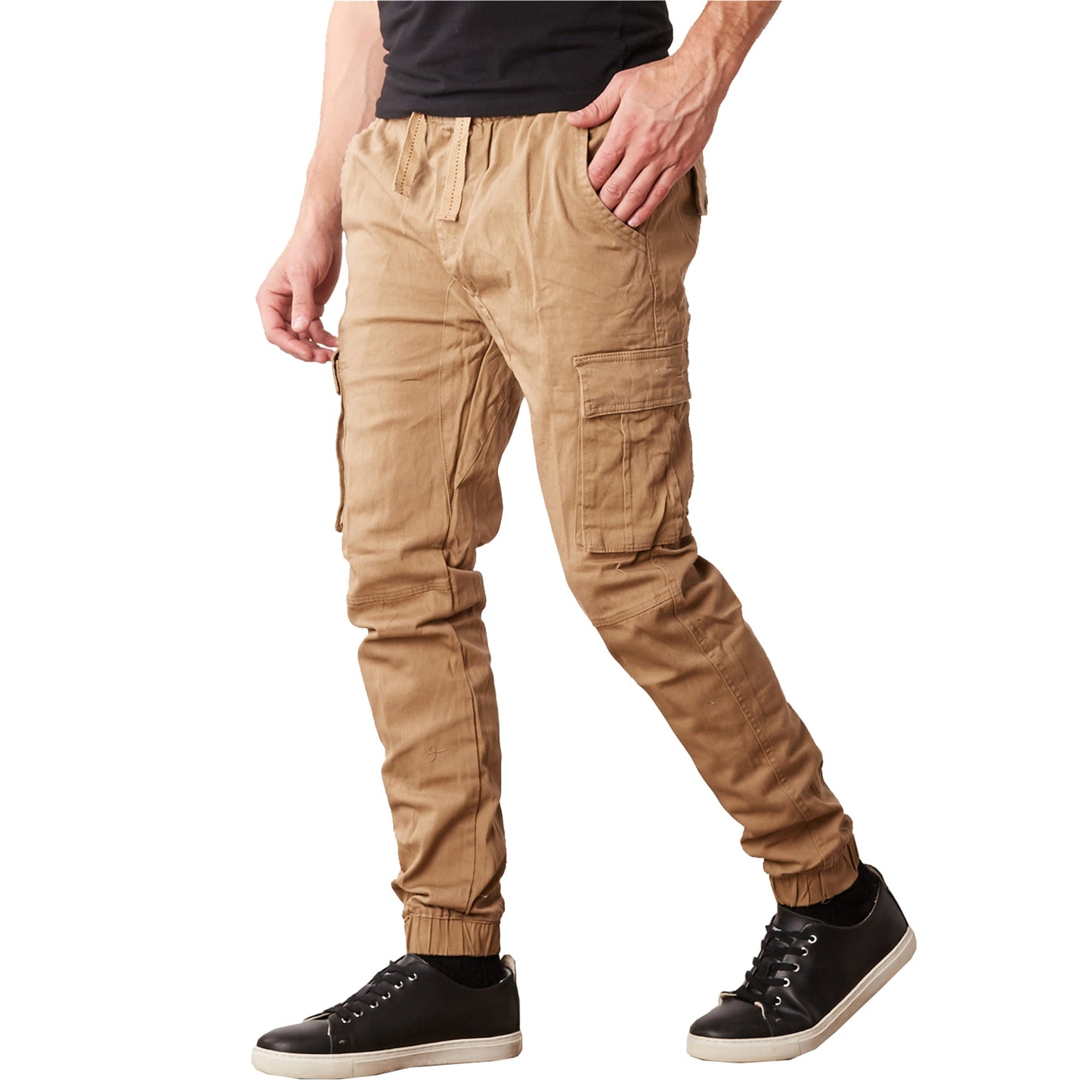 Men's Cotton Flex Stretch Cargo Jogger Pants (Sizes: S-2XL)