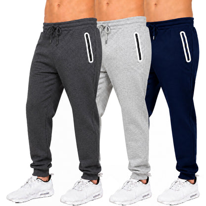3-Pack Men's Fleece-Lined Jogger With Heat Seal Zipper Side Pockets