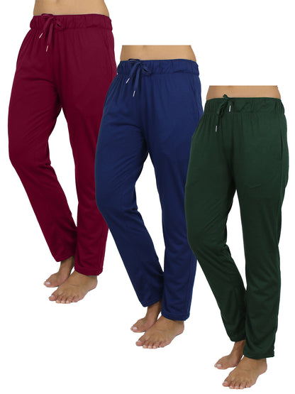 Women's 3-Pack Loose Fit Classic Lounge Pants (Sizes, S-3XL)