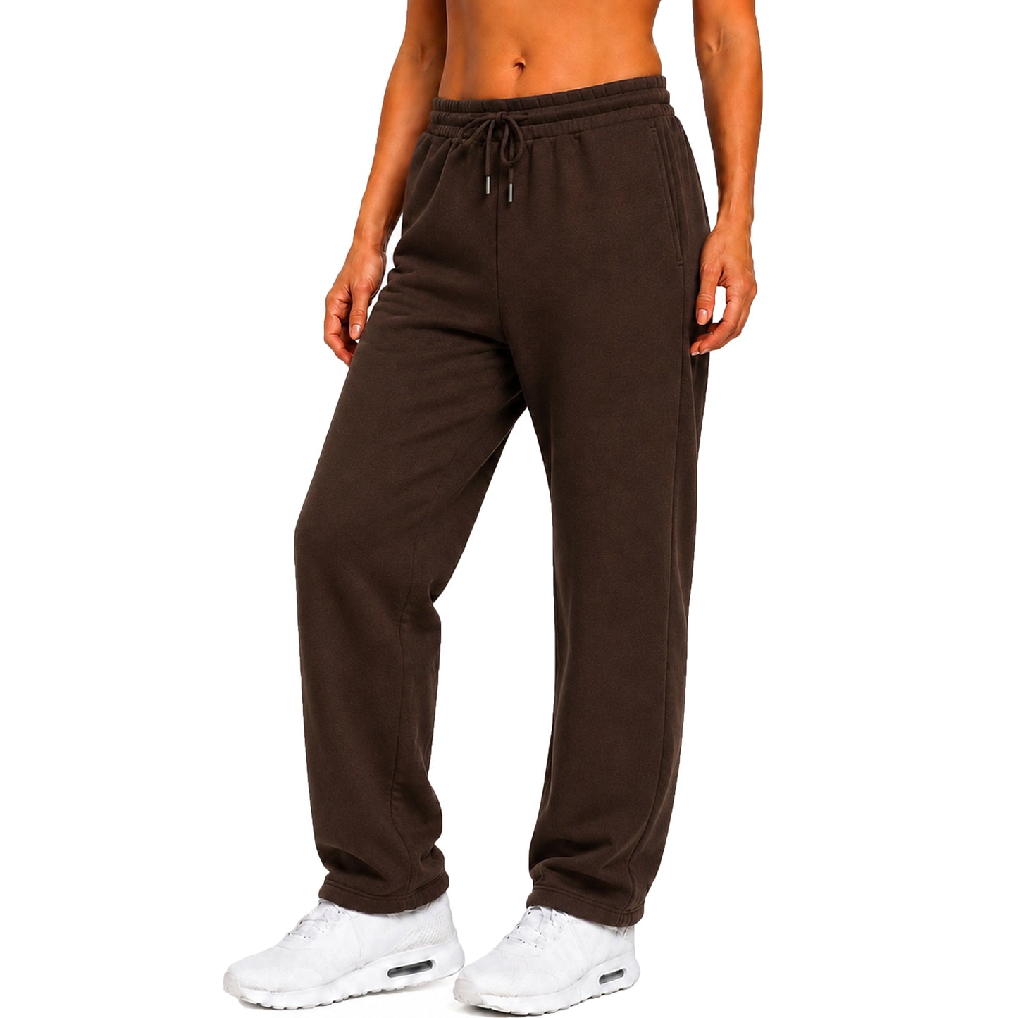 Women's Loose Fit  Classic Heavyweight Fleece Sweatpants with Open Bottom (S-3XL)