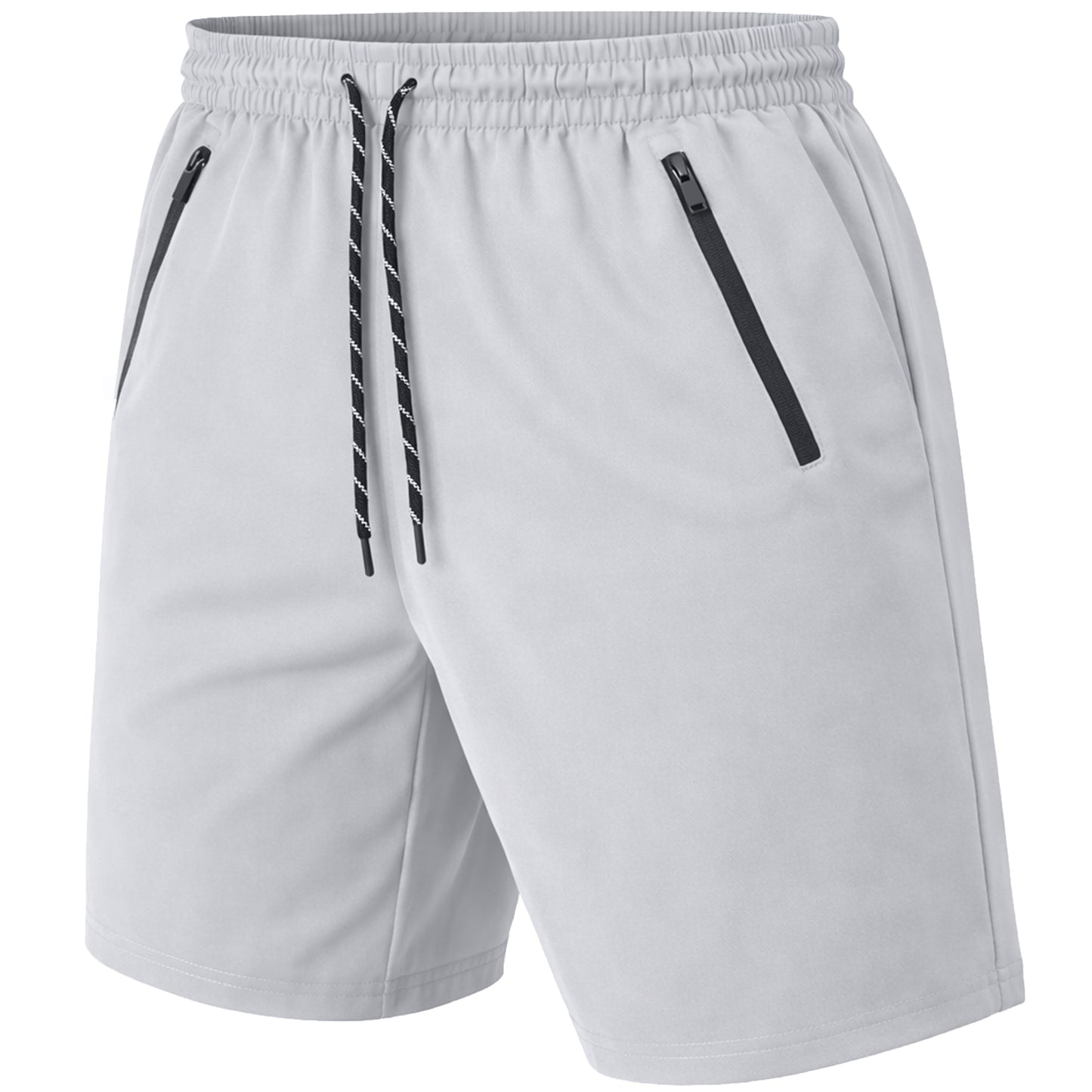 Men's Performance Training Shorts With Zipper Pockets (Sizes, S to 2XL)