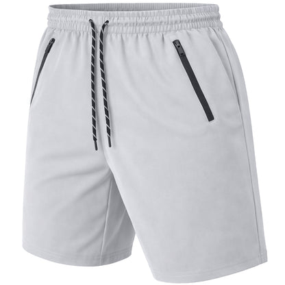 Men's Performance Training Shorts With Zipper Pockets (Sizes, S to 2XL)