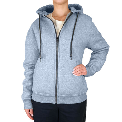 Women’s Fleece-Lined Zip-Up Hoodies – Warm Cotton Blend, Modern Fit Sweatshirts