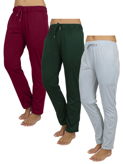 Women's 3-Pack Loose Fit Classic Lounge Pants (Sizes, S-3XL)