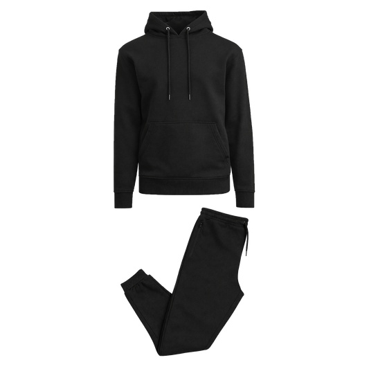 Men’s Soft Fleece Cotton Blend Pullover Hoodie & Sweatpants Jogging Set