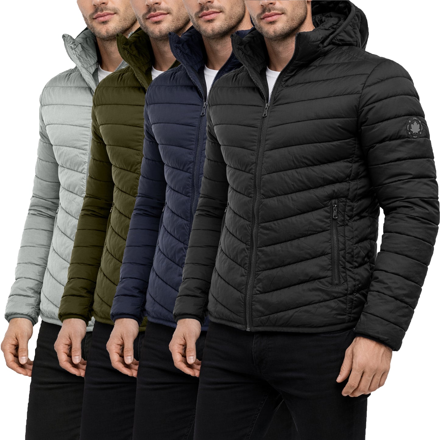 Mens Sherpa-Lined Hooded Puffer Jacket (Sizes, S to 2XL)