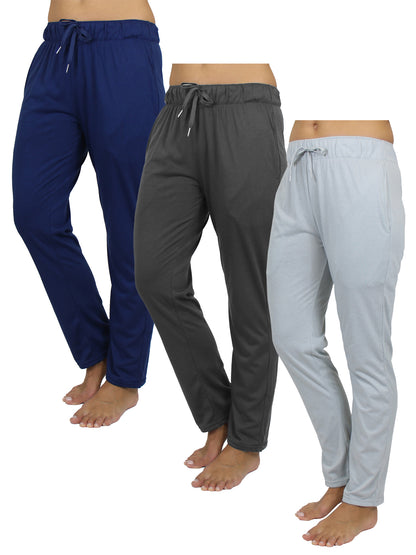 Women's 3-Pack Loose Fit Classic Lounge Pants (Sizes, S-3XL)
