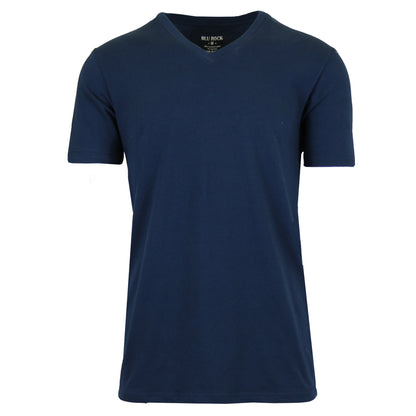 Men's Short Sleeve V-Neck Cotton - Stretch Tees
