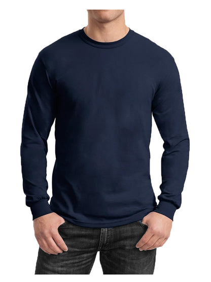Men's Long Sleeve Crew Neck Tee (S-2XL)