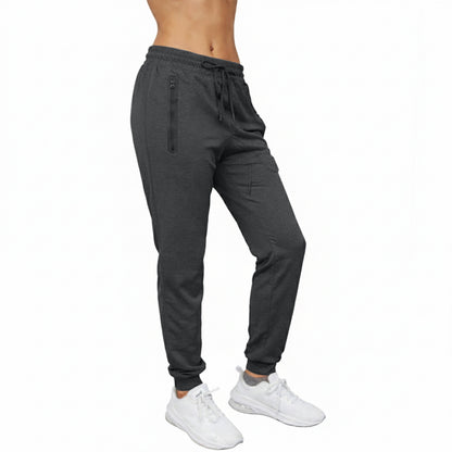 Women's Loose Fit Performance Tech Joggers Sweatpants With Heat Seal Zipper Side Pockets (Sizes: S-2XL)