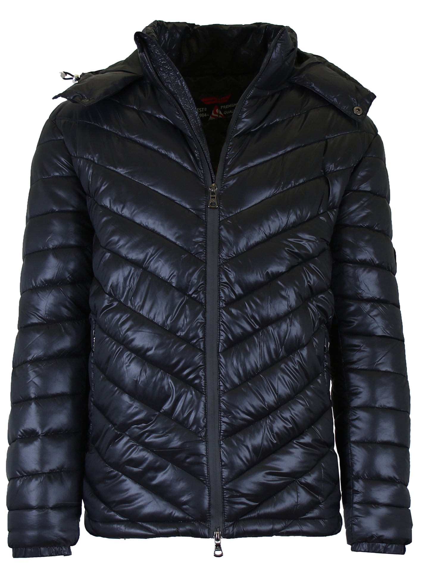 Men's Heavyweight Quilted Hooded Puffer Bubble Jacket (Sizes, S to 2XL)