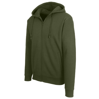 Men’s Fleece-Lined Zip-Up Hoodies – Warm Cotton Blend, Modern Fit Sweatshirts