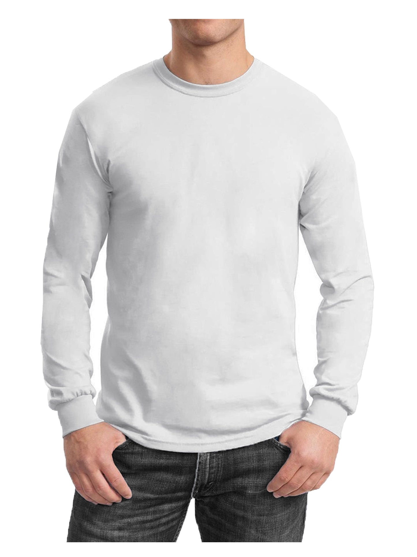 Men's Long Sleeve Crew Neck Tee (S-2XL)