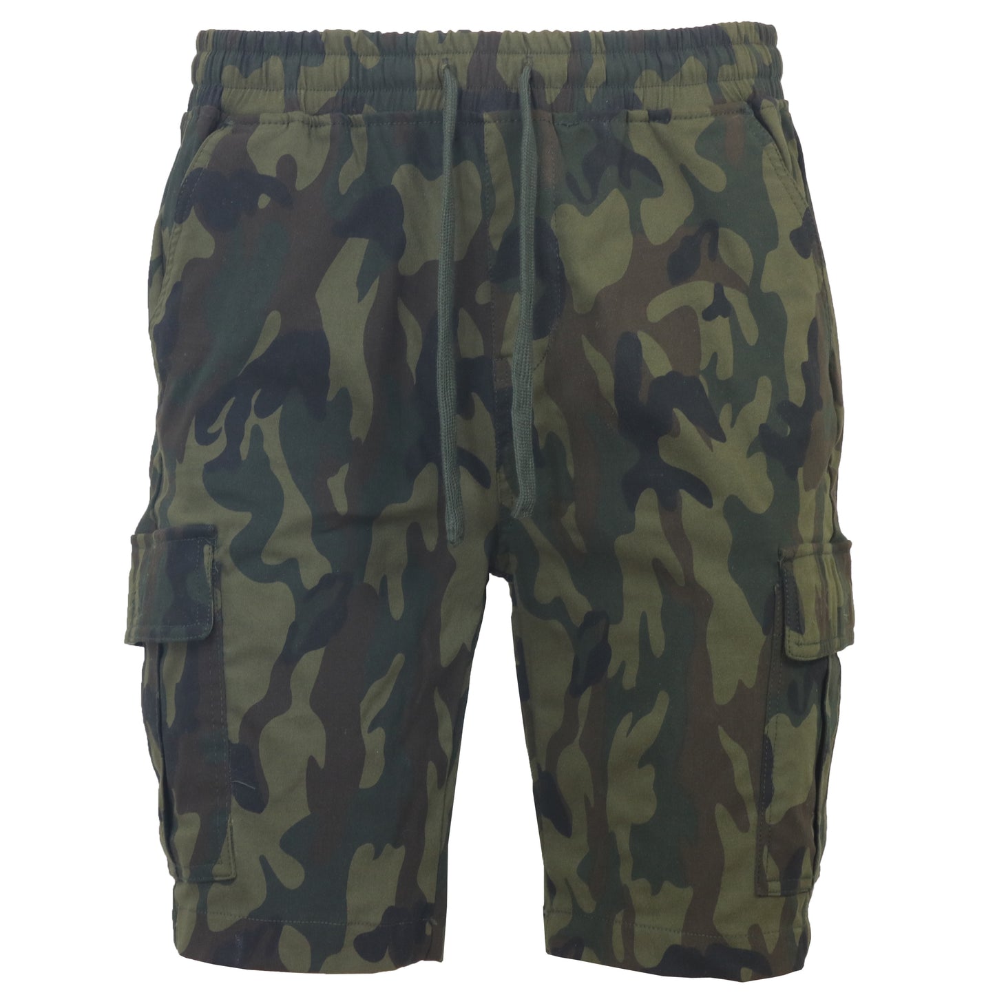 Men’s Flex Cargo Shorts with Elastic Waistband and Drawstring – Comfortable Fit with 6 Pockets and Stretch Fabric (S-2XL)