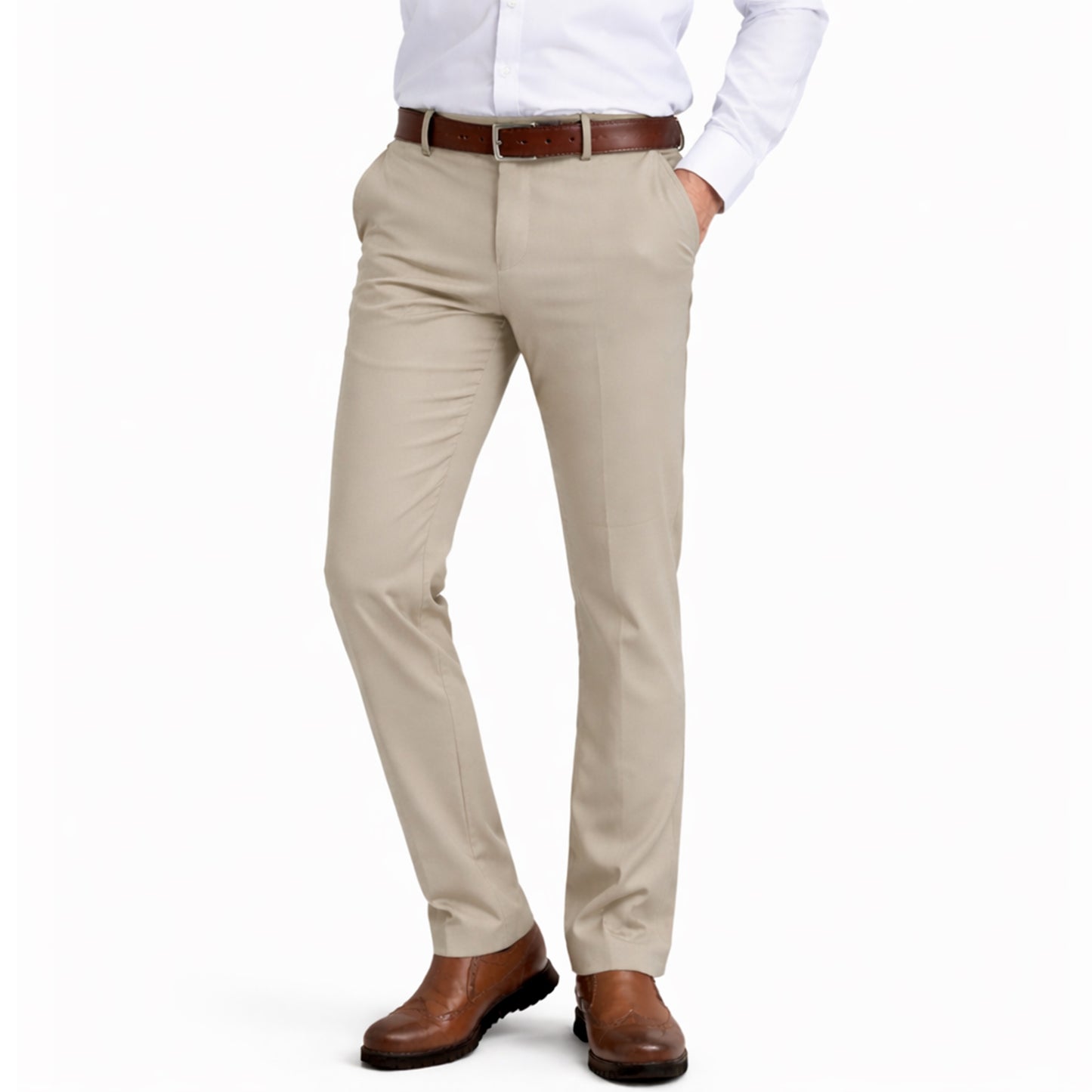 Men’s Flex Stretch Slim Fit Dress Pants (Sizes, 30-40)