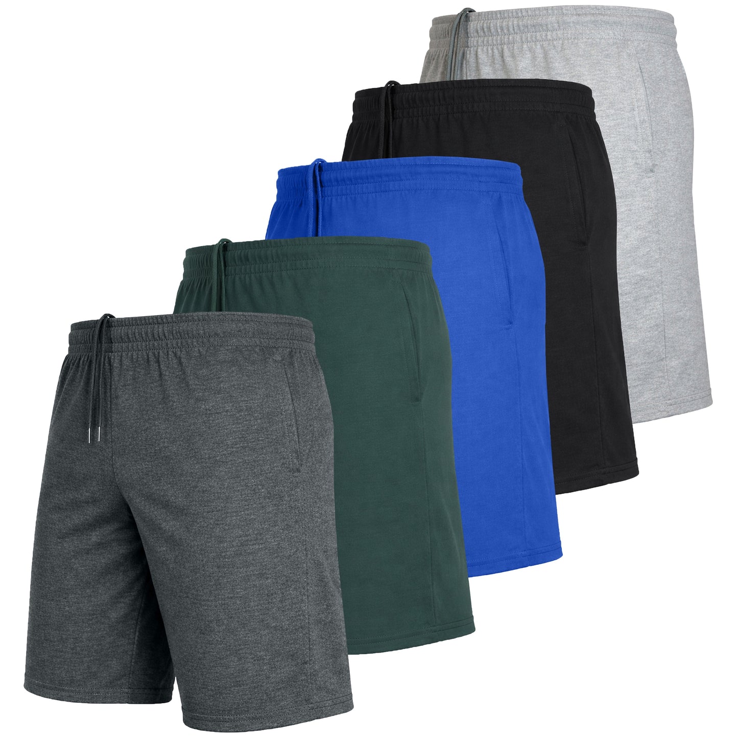 5-Pack Men's Cotton Blend Lounge Shorts (Sizes, S - 3XL)