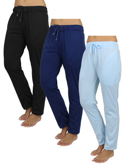 Women's 3-Pack Loose Fit Classic Lounge Pants (Sizes, S-3XL)