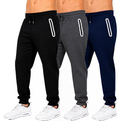 3-Pack Men's Fleece-Lined Jogger With Heat Seal Zipper Side Pockets