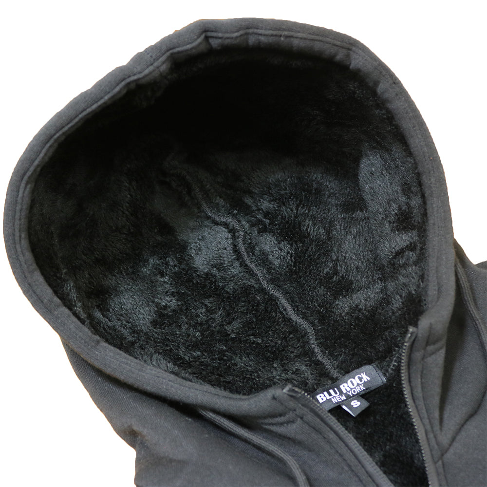 Men's Heavyweight Sherpa Fleece-Lined Full Zip Classic Tech Hoodie