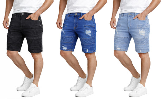 Men’s Jean Shorts with Multiple Styles (30-42)