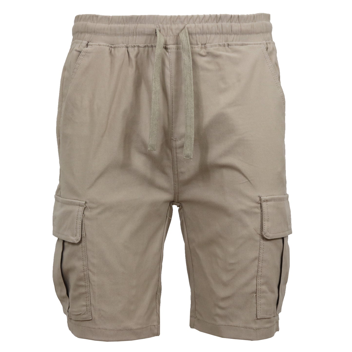 Men’s Flex Cargo Shorts with Elastic Waistband and Drawstring – Comfortable Fit with 6 Pockets and Stretch Fabric (S-2XL)