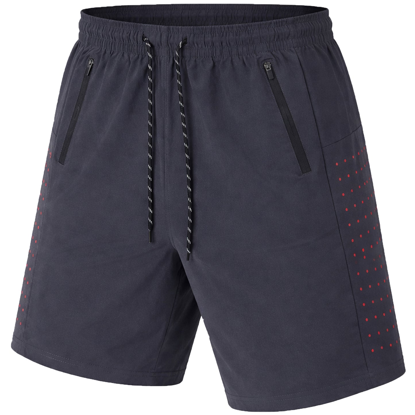 Men's Performance Training Shorts With Zipper Pockets (Sizes, S to 2XL)