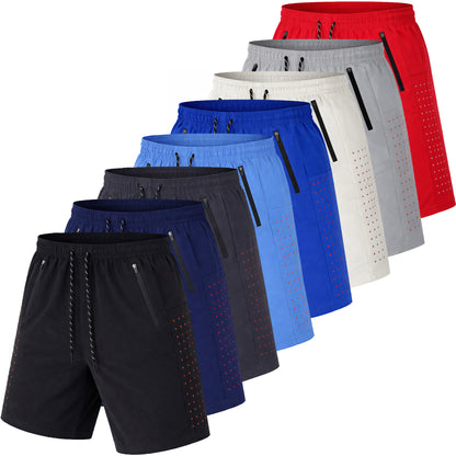Men's Performance Training Shorts With Zipper Pockets (Sizes, S to 2XL)