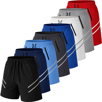 Men's Performance Training Shorts With Zipper Pockets (Sizes, S to 2XL)
