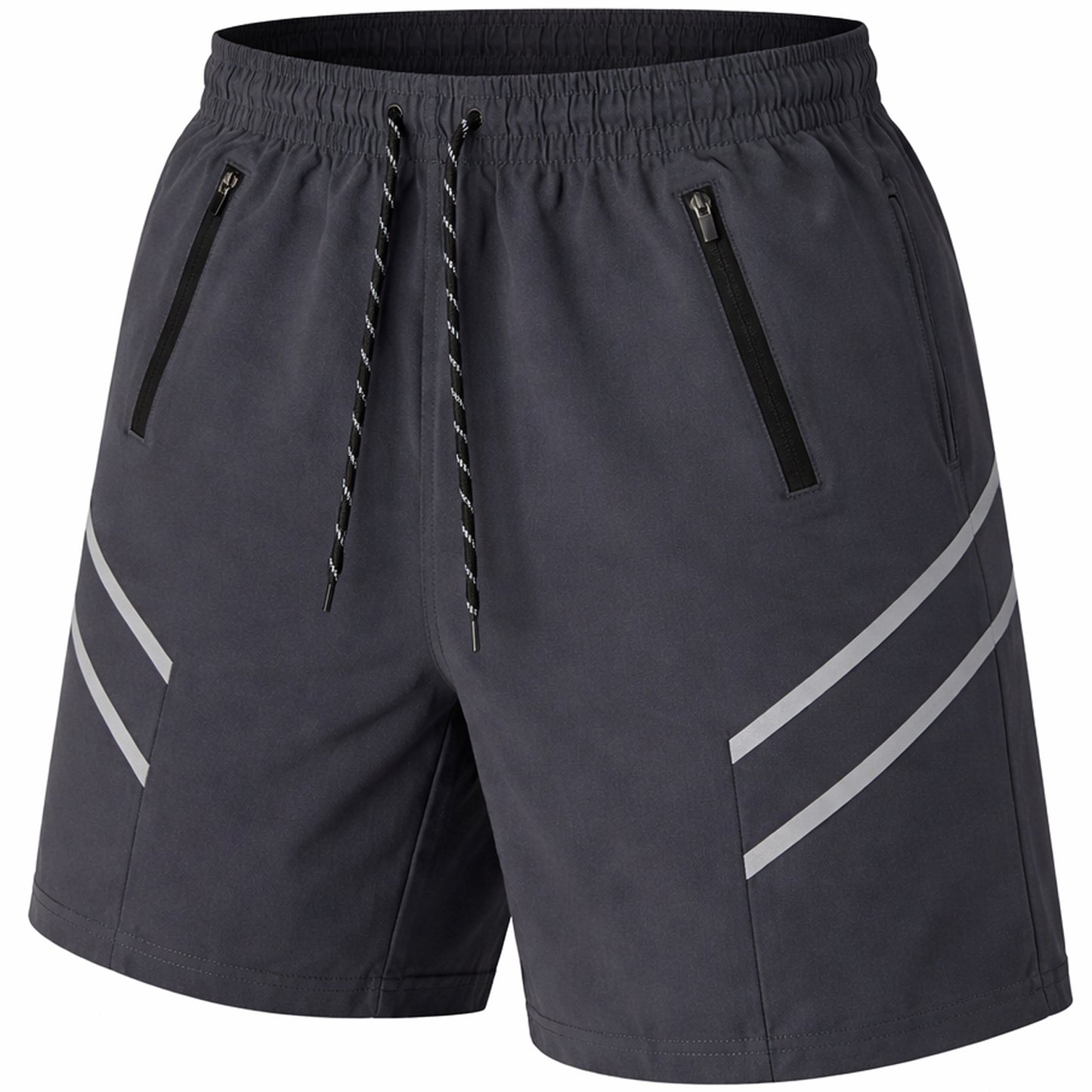 Men's Performance Training Shorts With Zipper Pockets (Sizes, S to 2XL)