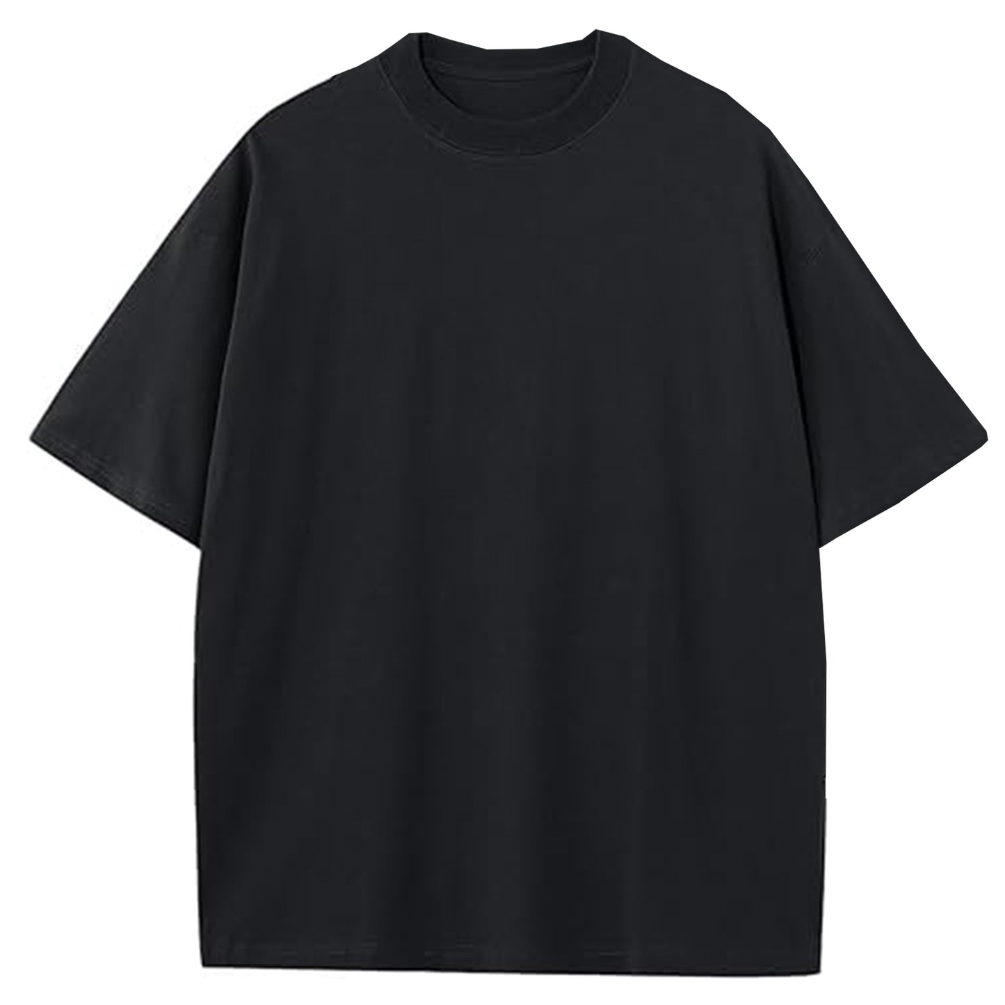Men's Oversized Heavyweight Cotton Crew Neck Short Sleeve Tshirts Loose Fit Tops (S-3XL)