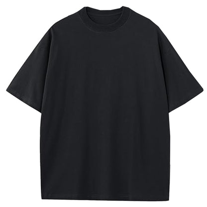Men's Oversized Heavyweight Cotton Crew Neck Short Sleeve Tshirts Loose Fit Tops (S-3XL)