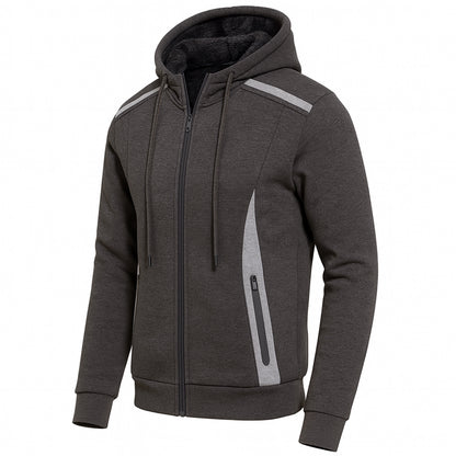 Men's Heavyweight Sherpa Fleece-Lined Full Zip Classic Tech Hoodie