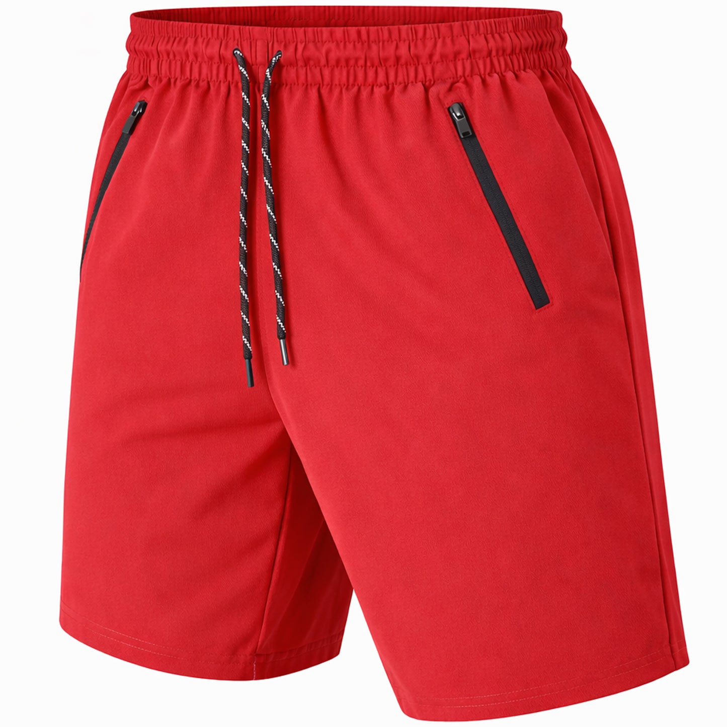 Men's Performance Training Shorts With Zipper Pockets (Sizes, S to 2XL)