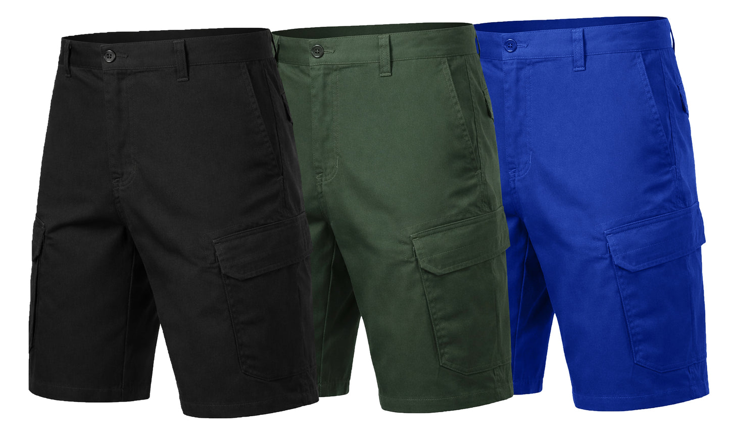 Men's Cotton Flex-Stretch Cargo Shorts