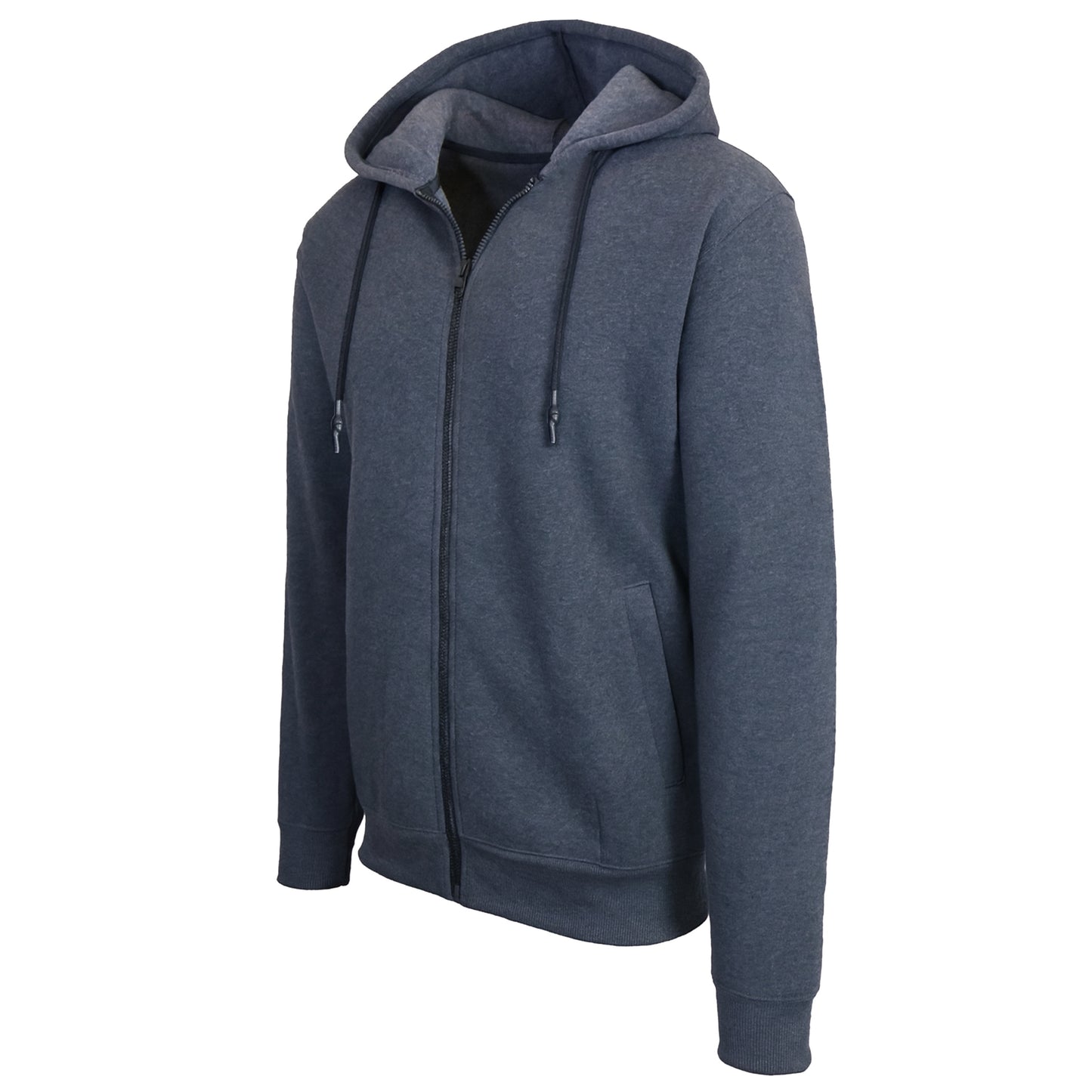 Men’s Fleece-Lined Zip-Up Hoodies – Warm Cotton Blend, Modern Fit Sweatshirts