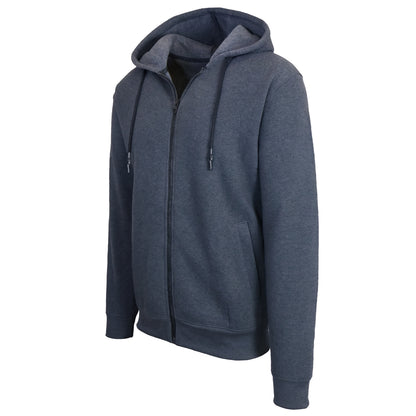 Men’s Fleece-Lined Zip-Up Hoodies – Warm Cotton Blend, Modern Fit Sweatshirts