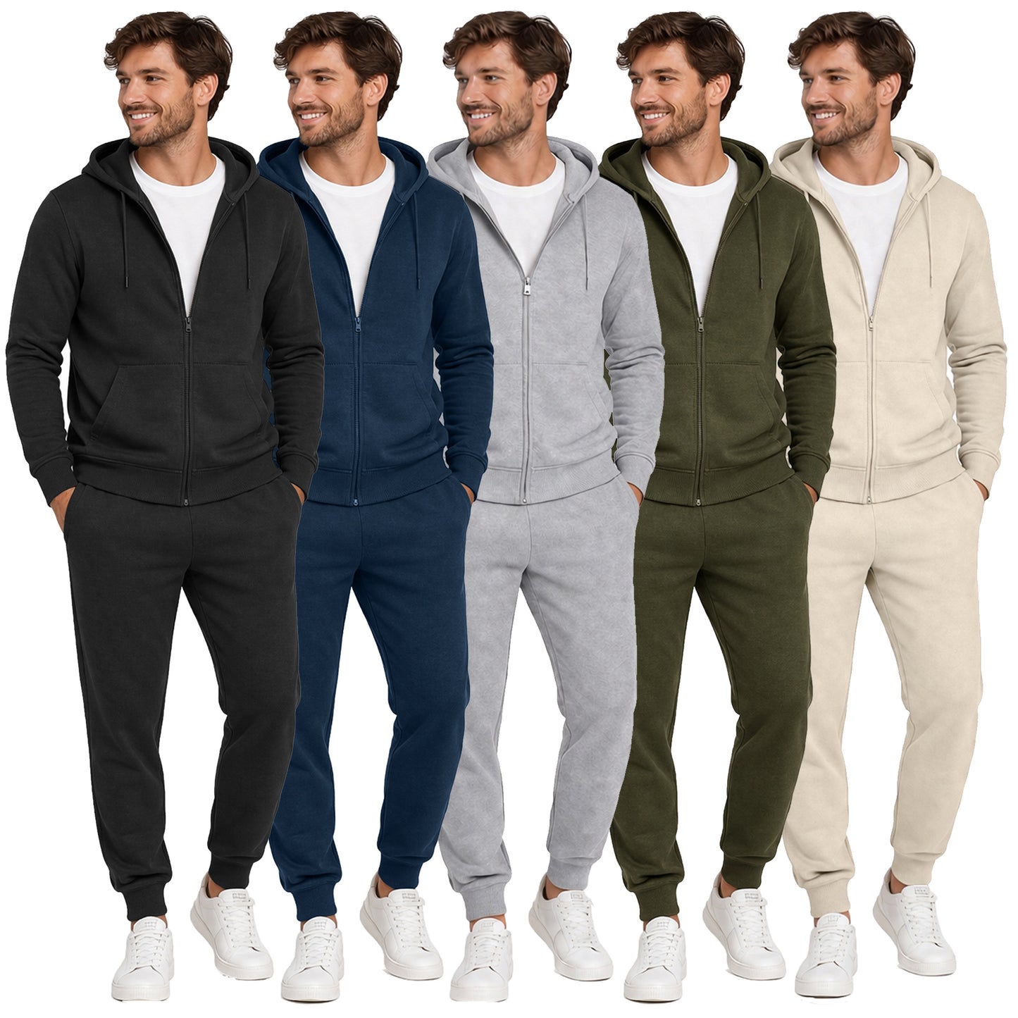 Men's French Terry Hoodie & Jogger Set (Sizes, S - 3XL)
