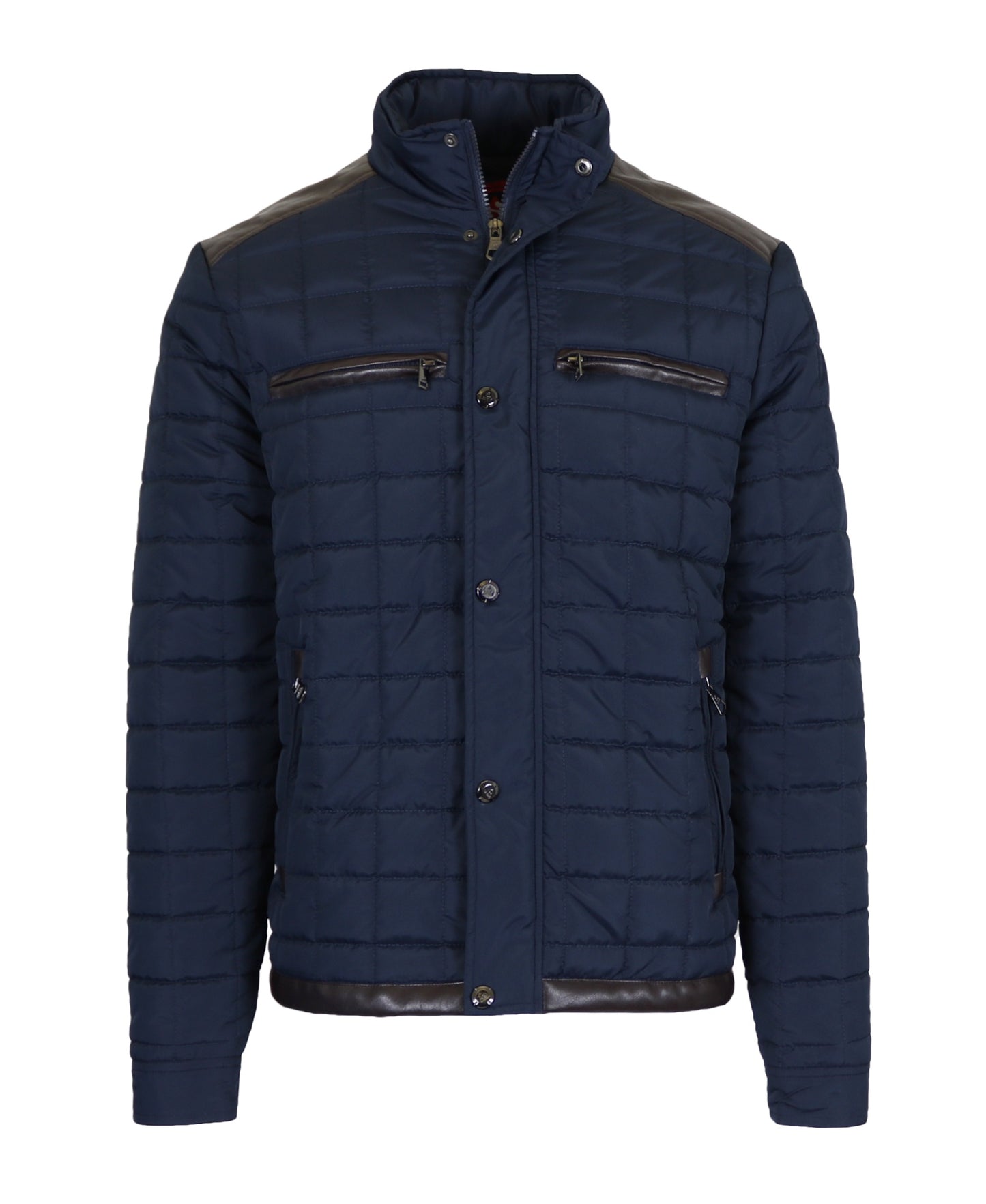Men's Lightweight Quilted Jacket with Synthetic Trim Design (Sizes, S-2XL)