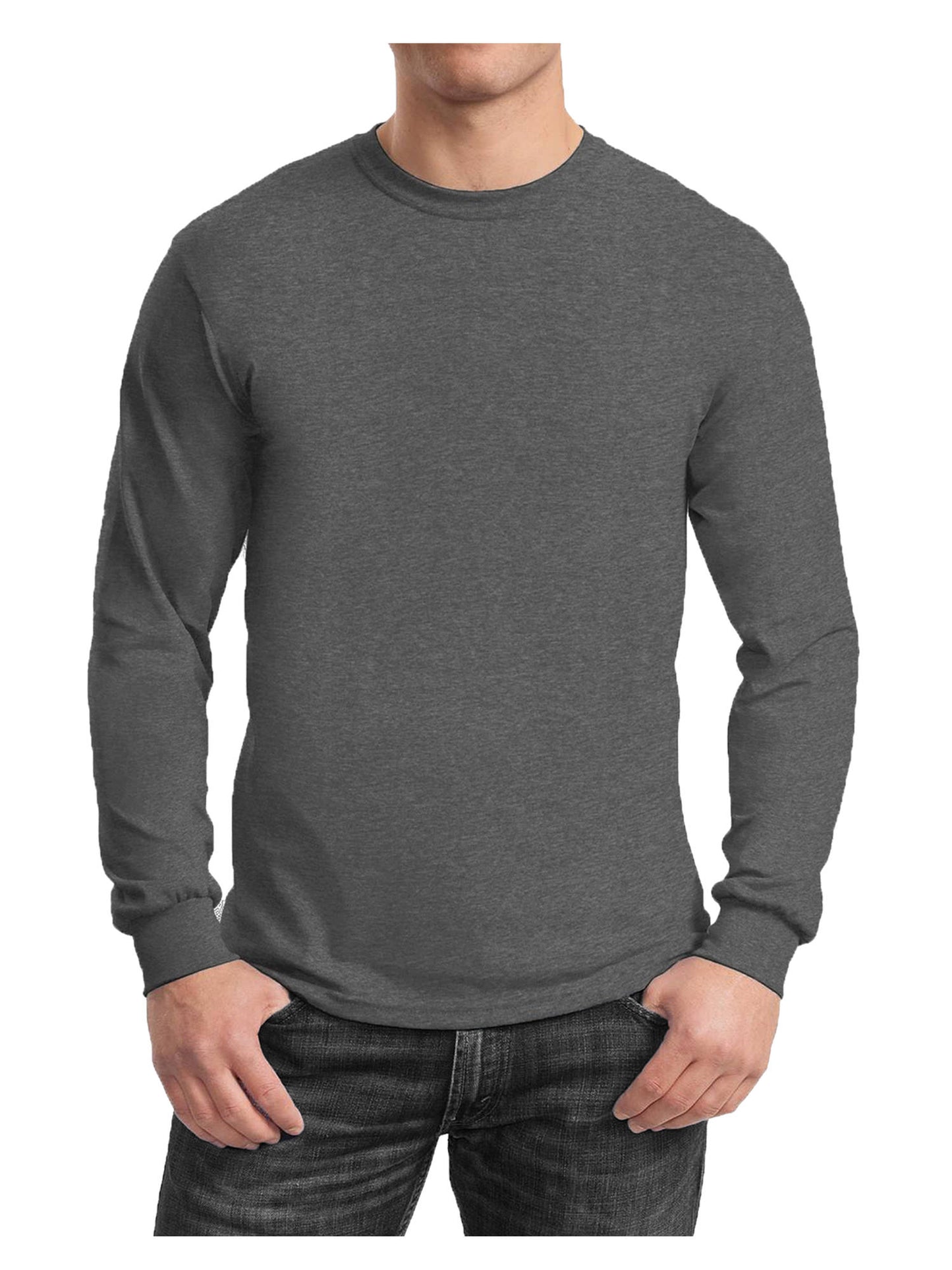 Men's Long Sleeve Crew Neck Tee (S-2XL)