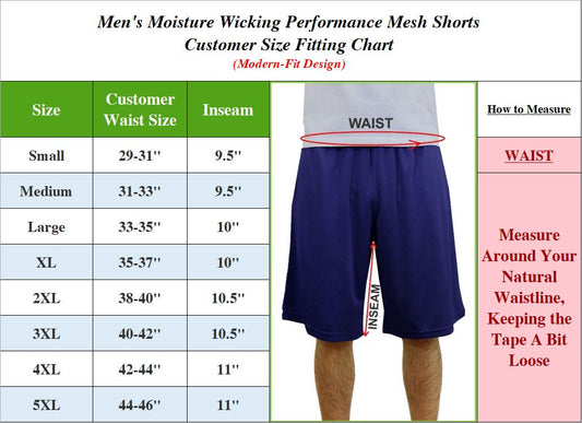 5-Pack Men's Open Mesh Shorts – Moisture-Wicking Athletic Shorts for Workout, Gym & Casual Wear