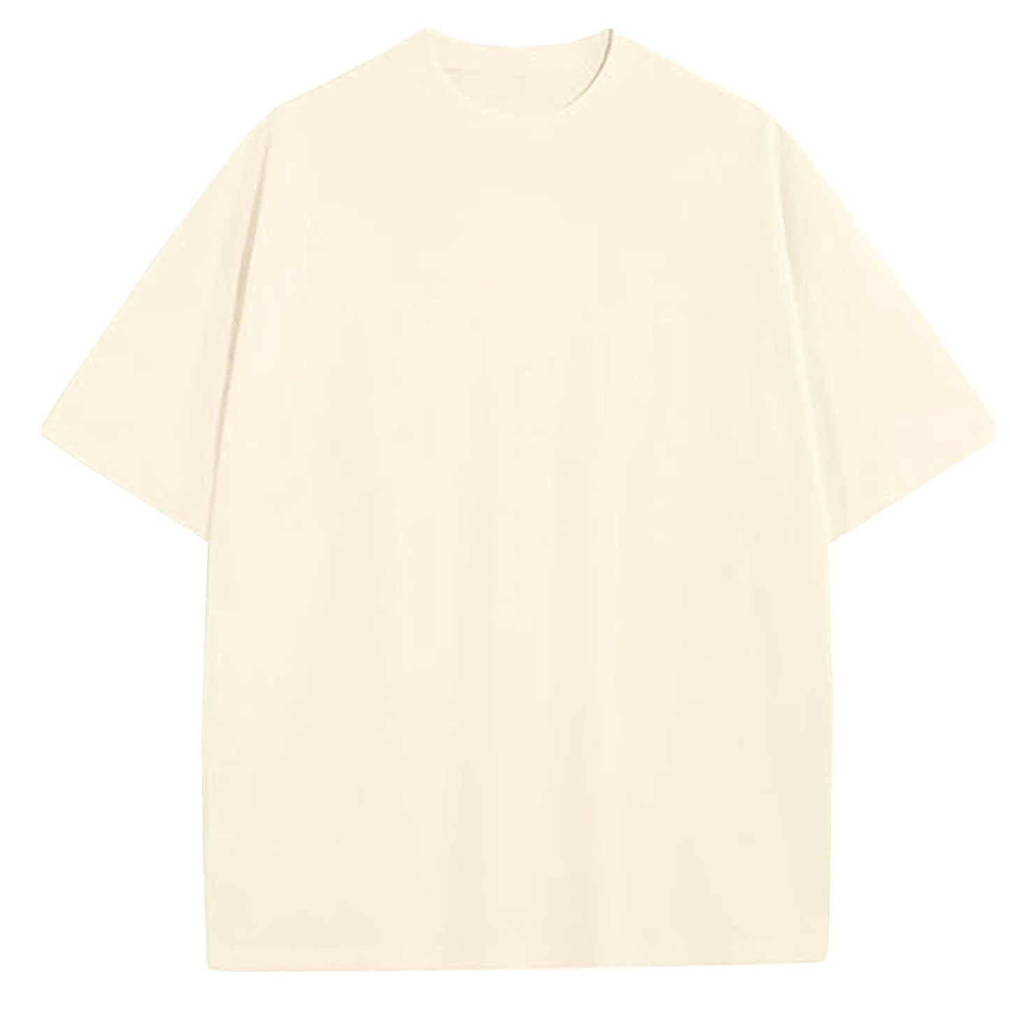 Men's Oversized Heavyweight Cotton Crew Neck Short Sleeve Tshirts Loose Fit Tops (S-3XL)