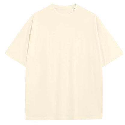 Men's Oversized Heavyweight Cotton Crew Neck Short Sleeve Tshirts Loose Fit Tops (S-3XL)
