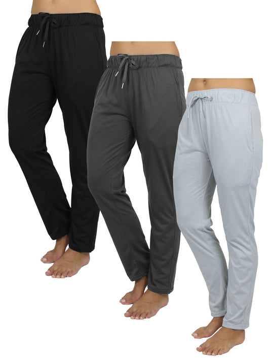 Women's 3-Pack Loose Fit Classic Lounge Pants (Sizes, S-3XL)