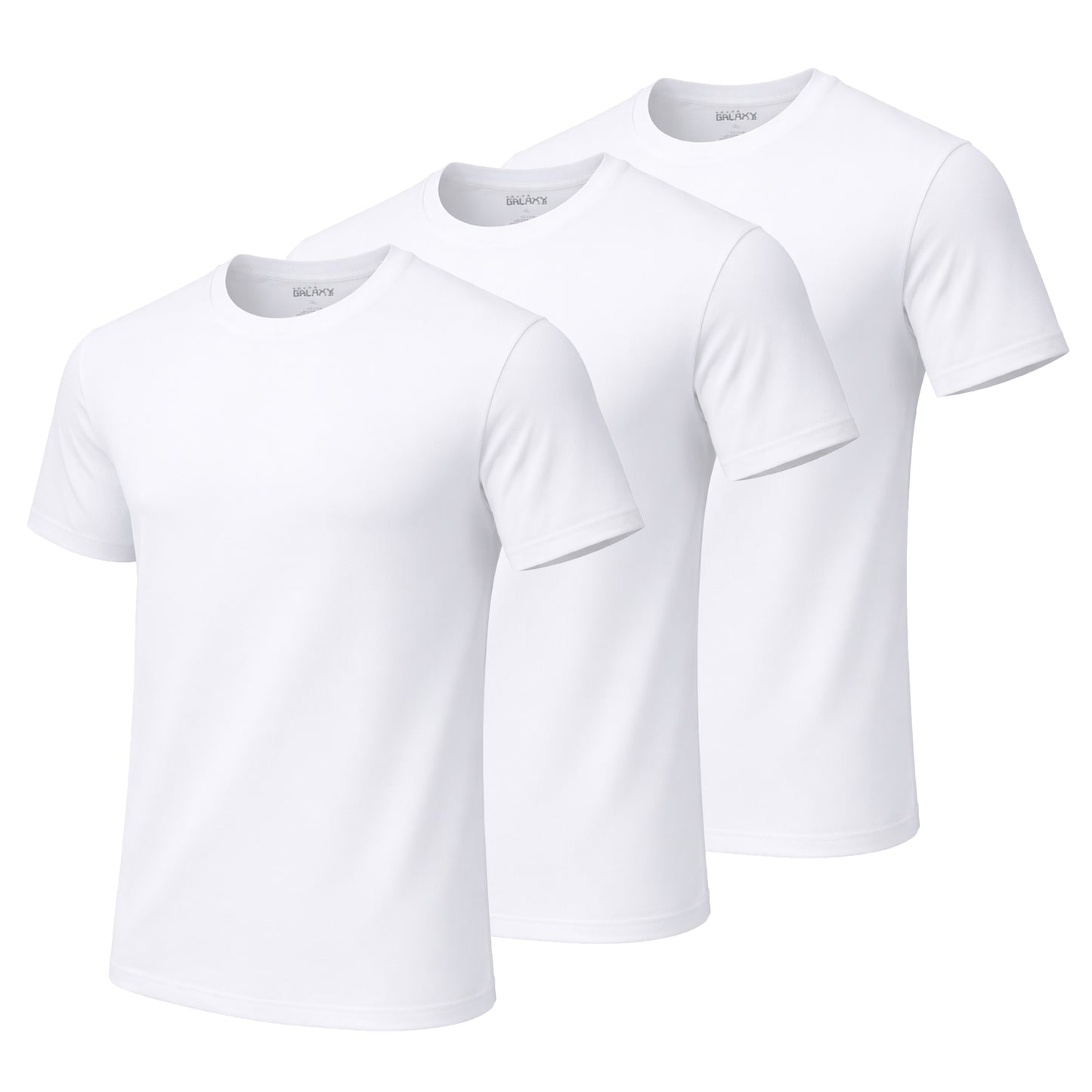 Men's Multi-Pack Classic Short Sleeve Crew Neck 100% Cotton Undershirts (Sizes, S to 3XL)
